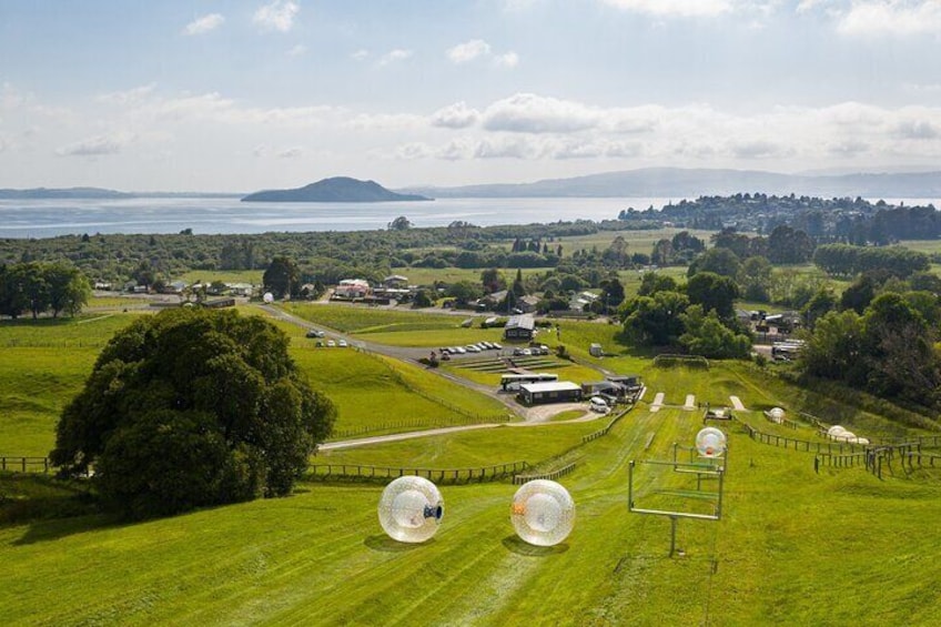 Zorb Inflatable Ball Ride from Mount Ngongotaha in New Zealand