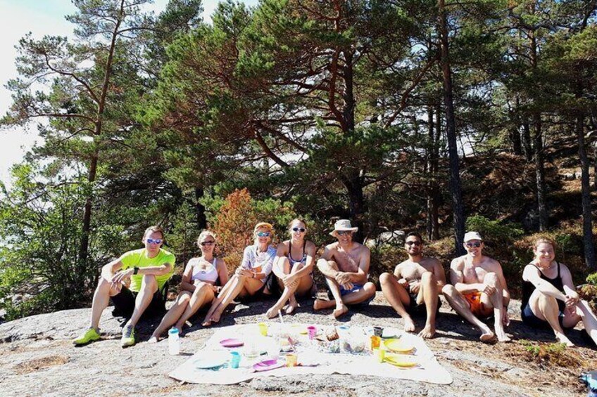 Lunch group pic, say 'Västerbotten!'