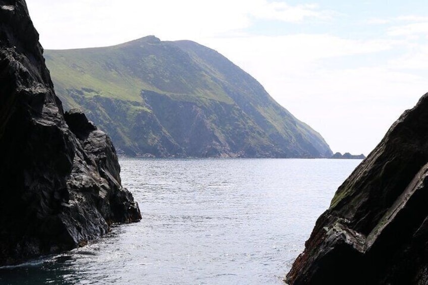 Caves explored en route to the Great Blasket.