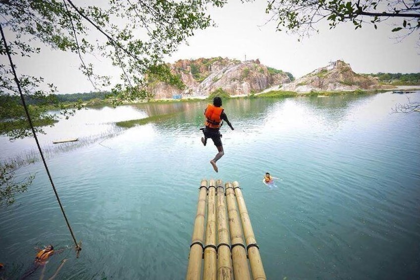 Bamboo Hut at Tadom Hill Resort - Diving Platform, Water Swing & Tarzan Swing