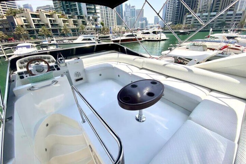 upper deck luxury yacht dubai marina