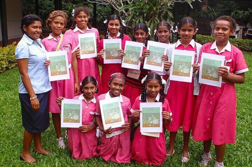 Local school children taking part in Free Hands-on Environmental education program.