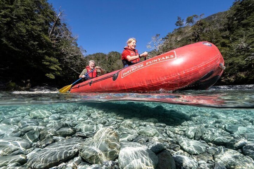 Dart River 'Funyak' Canoe plus Jet Boat Tour from Queenstown
