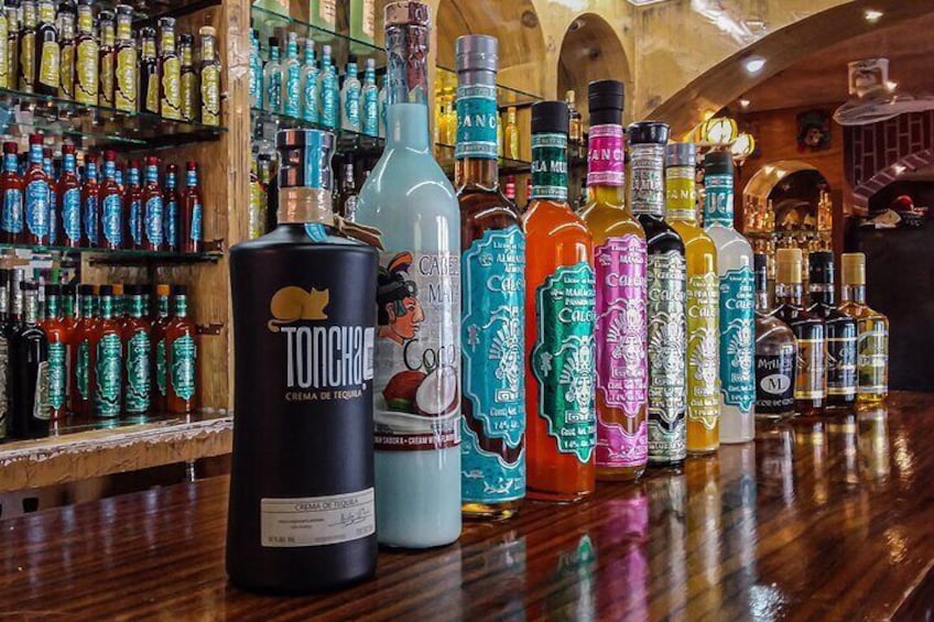 All sorts of flavours of tequila to taste!