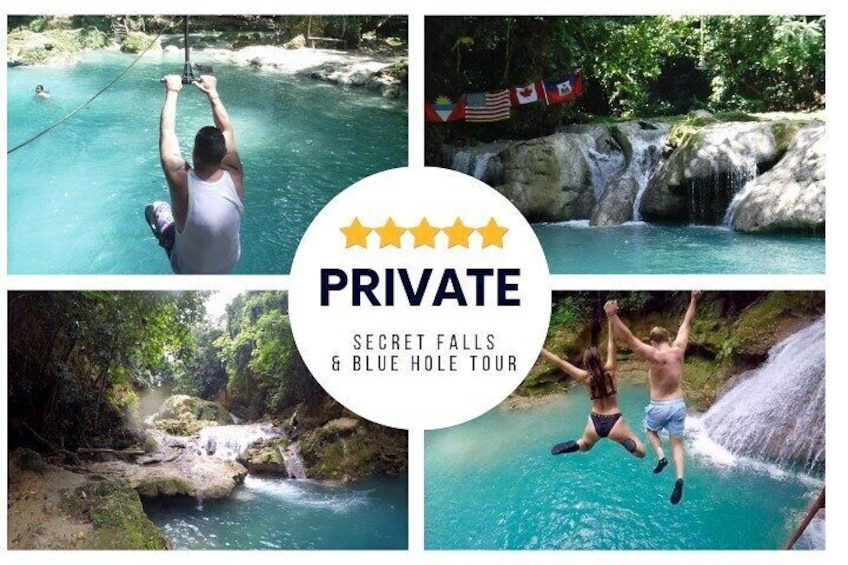 [PRIVATE] Blue Hole & Secret Falls Tour with Entrance Fees