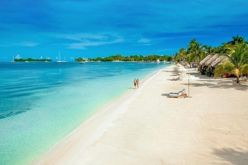 Seven Miles Beach in Negril, Jamaica