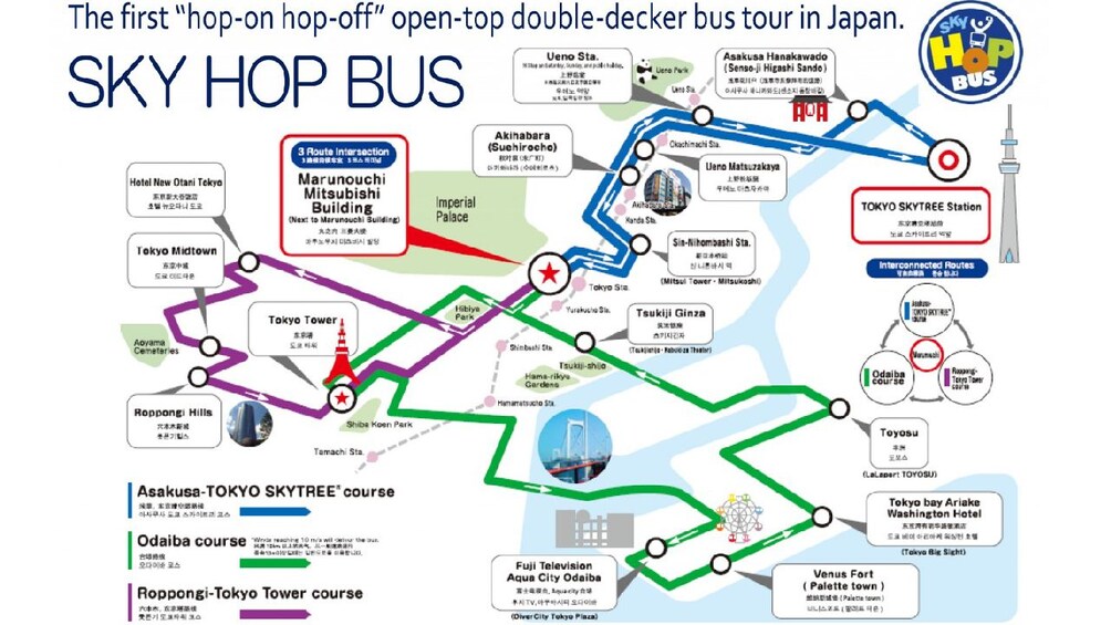 Tokyo Sky Hop-on & Hop-off Bus Ticket