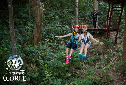 Biglietti per l'Avventura in Zipline di Phuket Hanuman World Combine