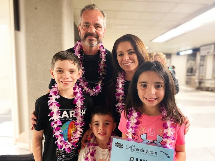 Classic Orchid Lei Greeting at Honolulu Airport