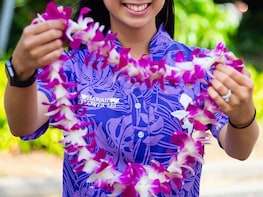 Classic Orchid Lei Greeting at Honolulu Airport