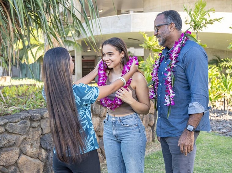 Classic Orchid Lei Greeting at Honolulu Airport