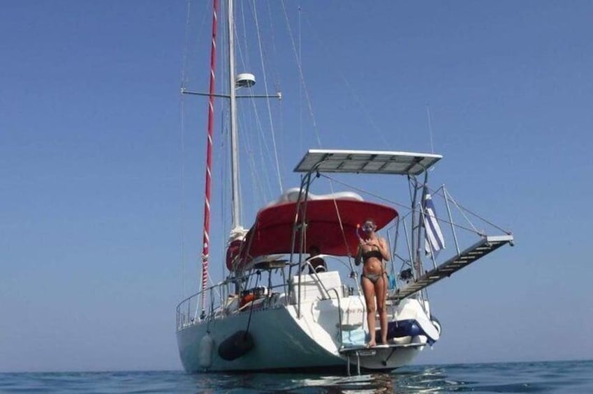 Day Cruise by a Sailing Yacht to the most beautiful bays or Rhodes (Small Group)