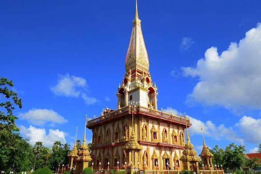 Show item 5 of 7. The beautiful Pagoda at Wat Chalong