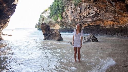 Bali Hidden Beach Tour und Meeresfrüchte-Abendessen mit Blick auf den Sonne...