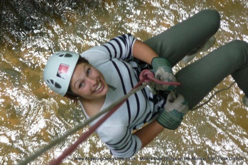 Abseiling over the beautiful River Wye