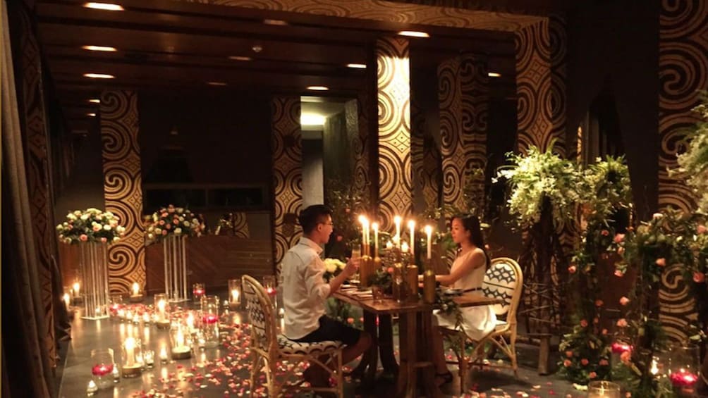 Couple enjoying a dinner at Keemala Resort