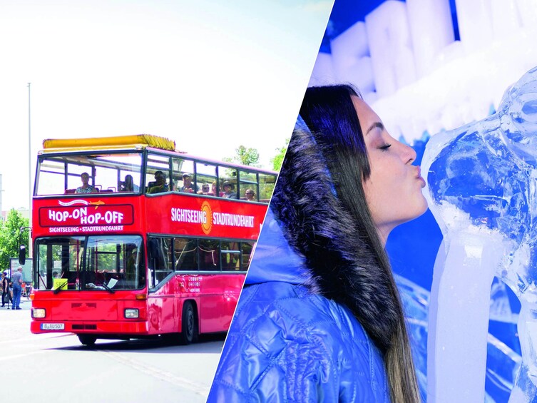 Berlin Combo: Red Sightseeing Hop-On-Hop-Off Bus & Icebar