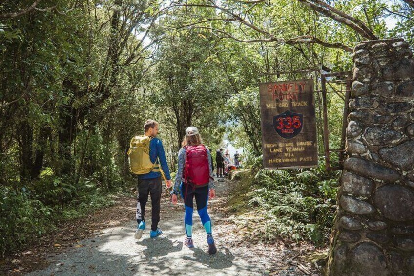 Arriving at Sandfly Point, end of the famous Milford Track