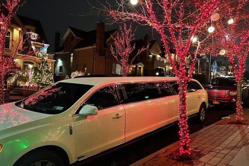 NYC Christmas Lights LIMO Tour - Manhattan And Dyker Heights in Brooklyn