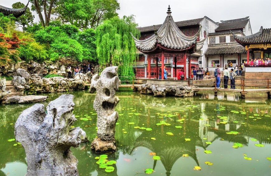 Suzhou UNESCO Garden and Zhouzhuang Water Town from Shanghai