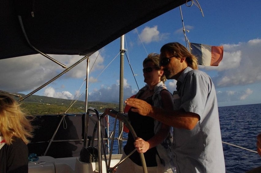 Take the helm of an ocean yacht