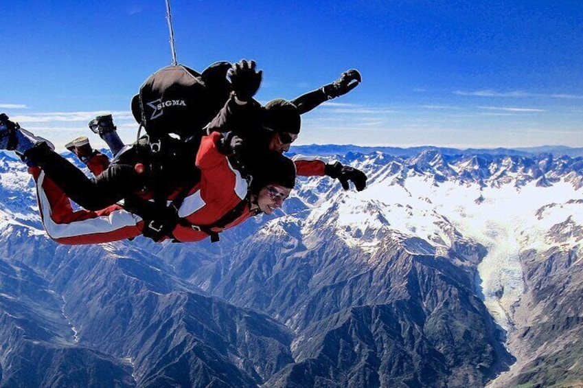 Tandem Skydive 16,500ft from Franz Josef