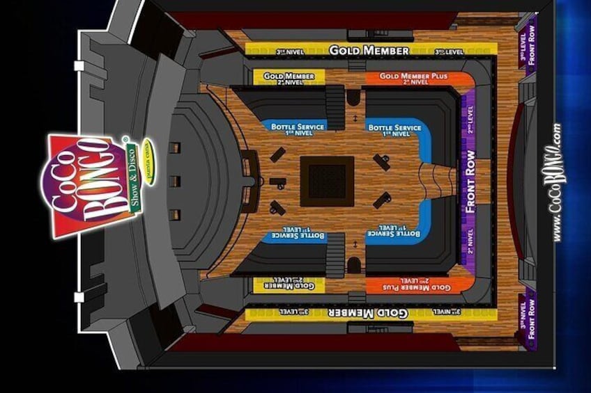 Gold Member is on the second and third floors.