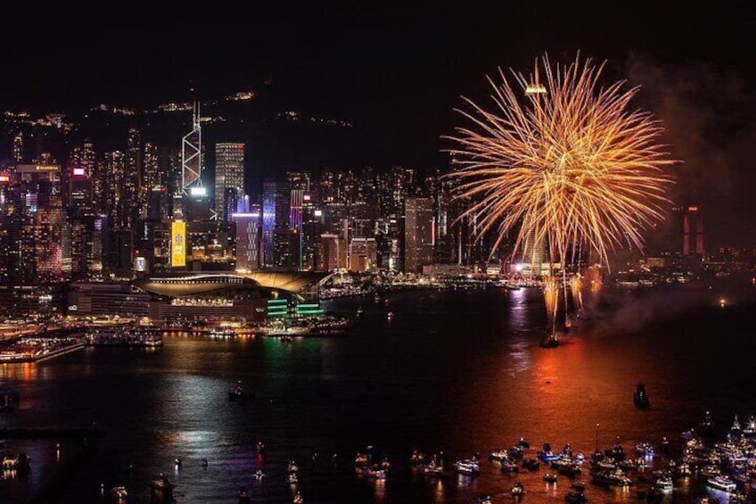 2024 New Year's Eve Fireworks Open Bar Yacht Cruise Hong Kong