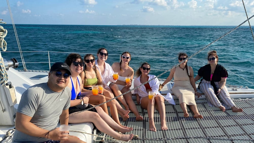 Isla Mujeres Catamaran Tour Transportation with Snorkel and Open bar