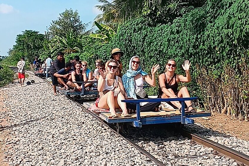 Afternoon tour to Original Bamboo train. Bat cave. Killing cave