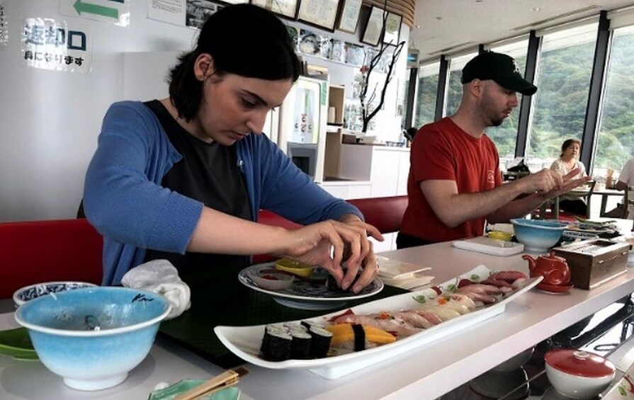 Show item 4 of 4. Sushi Workshop in the Kamo Aquarium