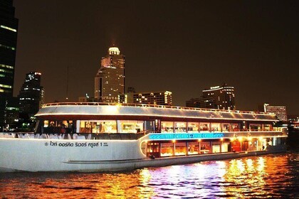 Dîner croisière sur les orchidées blanches au billet d'entrée à Bangkok