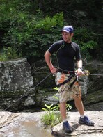Rappelling (abseiling) in Cajones de Chame