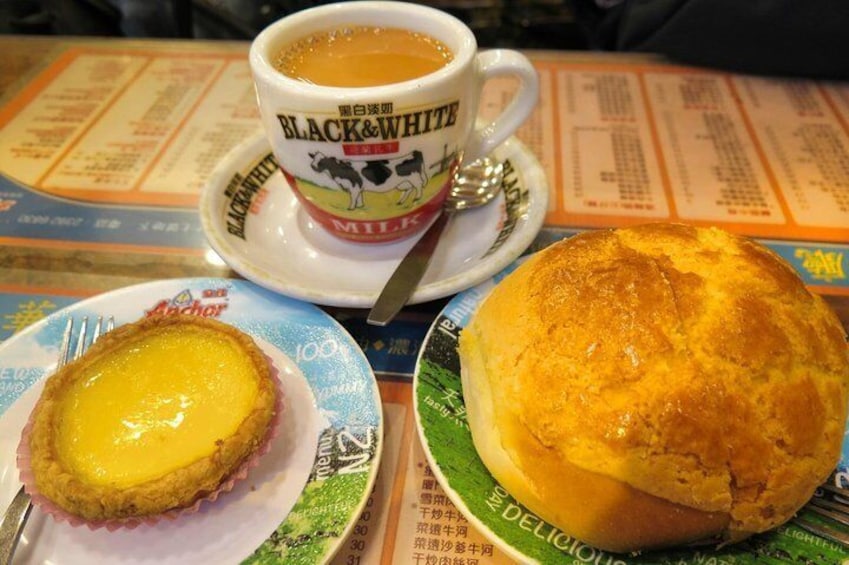 baked egg tarts or pineapple buns