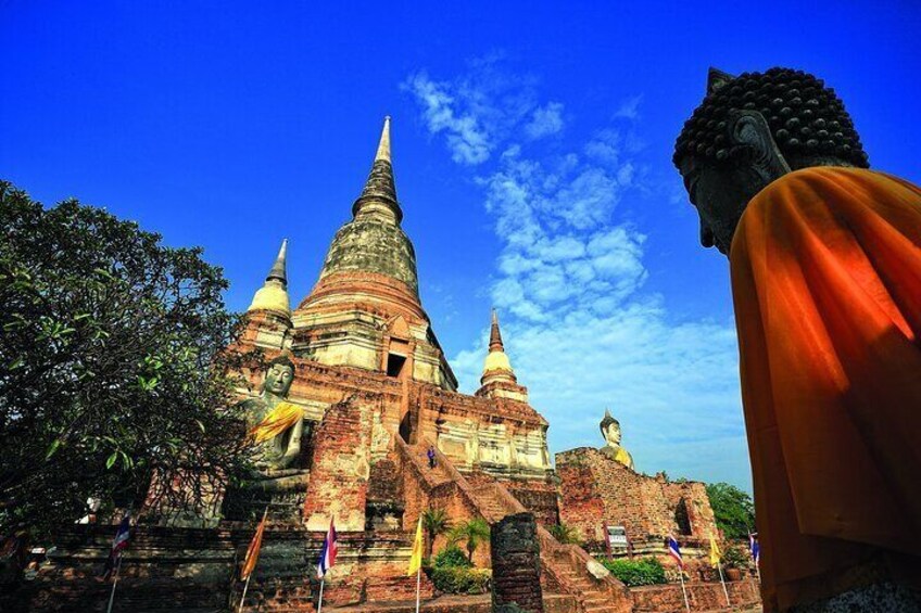 Ayutthaya Famous Landmarks Tour with Floating Market & ATV Ride