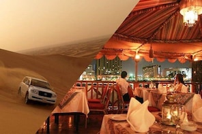 Dubai Red Dunes Desert Safari & Creek Cruise Dinner
