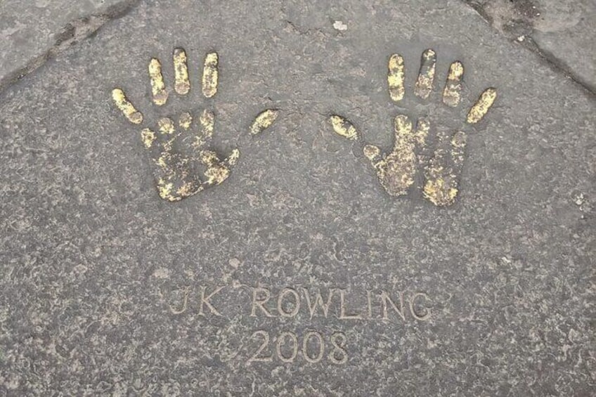 J.K Rowlings hand prints in Edinburgh