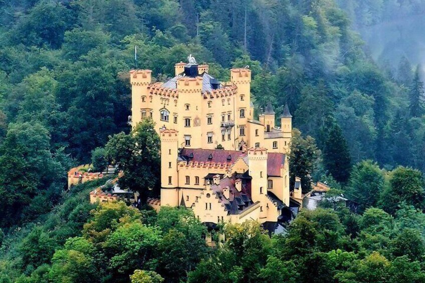 Hohenschwangau Castle which can also be visited, simply ask our guide for more details. 
