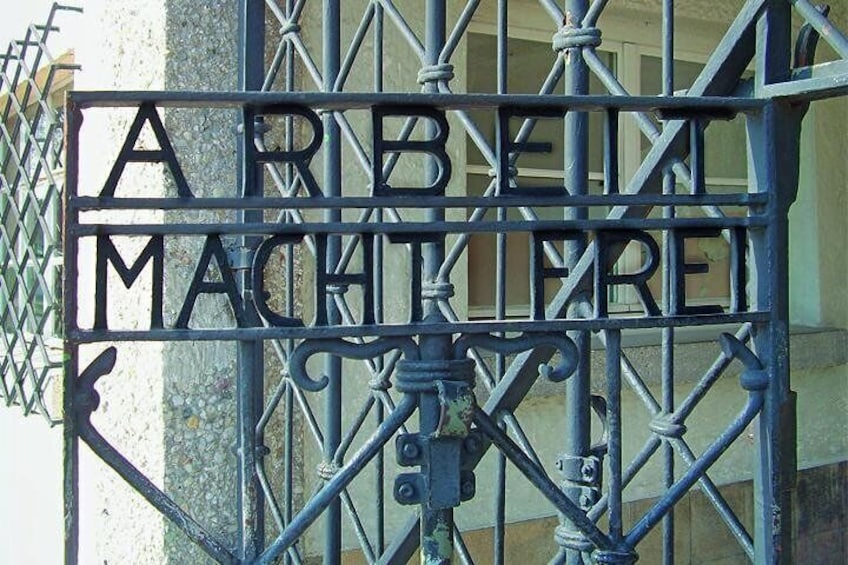 Main entrance gate in Dachau