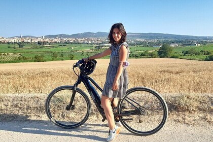 From Barcelona: E-Bike Tour in the vineyards with 2 Wineries