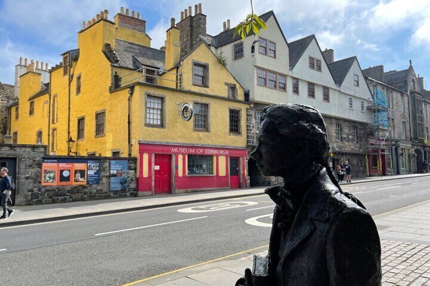 Robert Ferguson Statue outside the Canongate Kirk