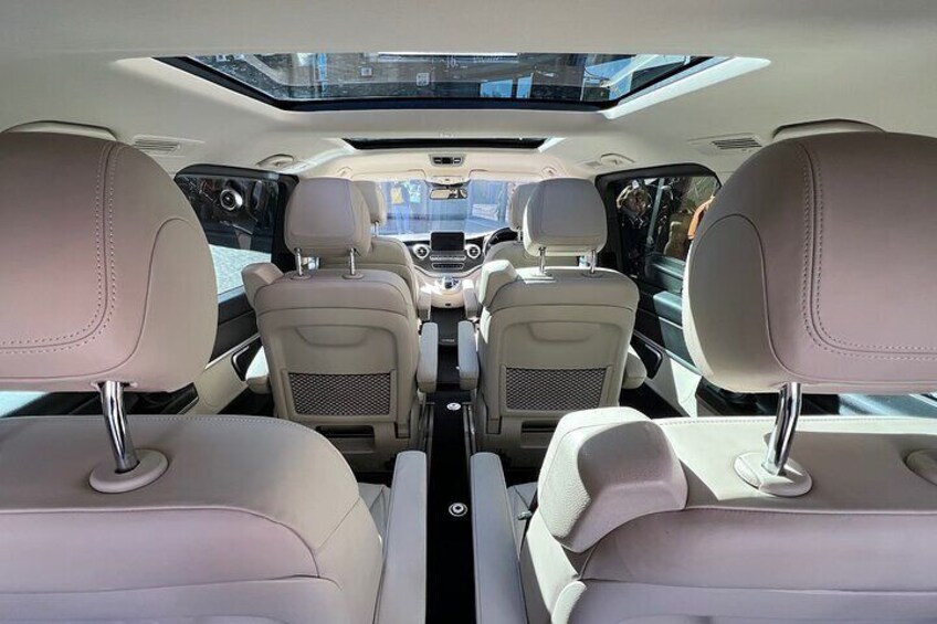 Interior of our premium tour vans