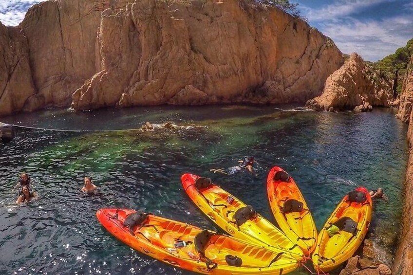 Anchor your kayak and simply dive into the crystal clear Mediterranean sea.