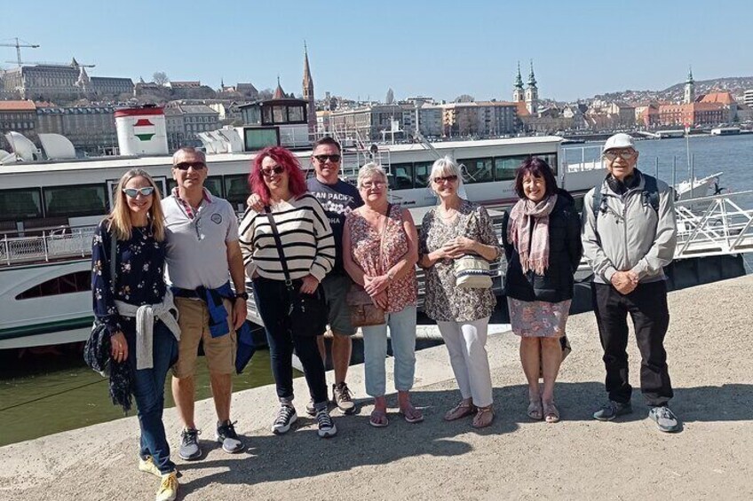 In front of count Szechenyi Paddle Steamer.