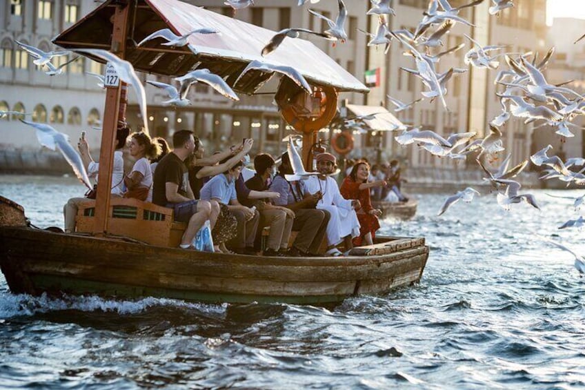 Traditional boat ride over Dubai creek