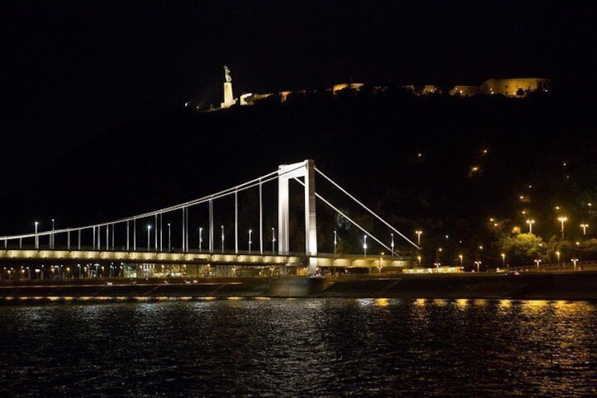 Budapest Night Panorama with Gellert Hill