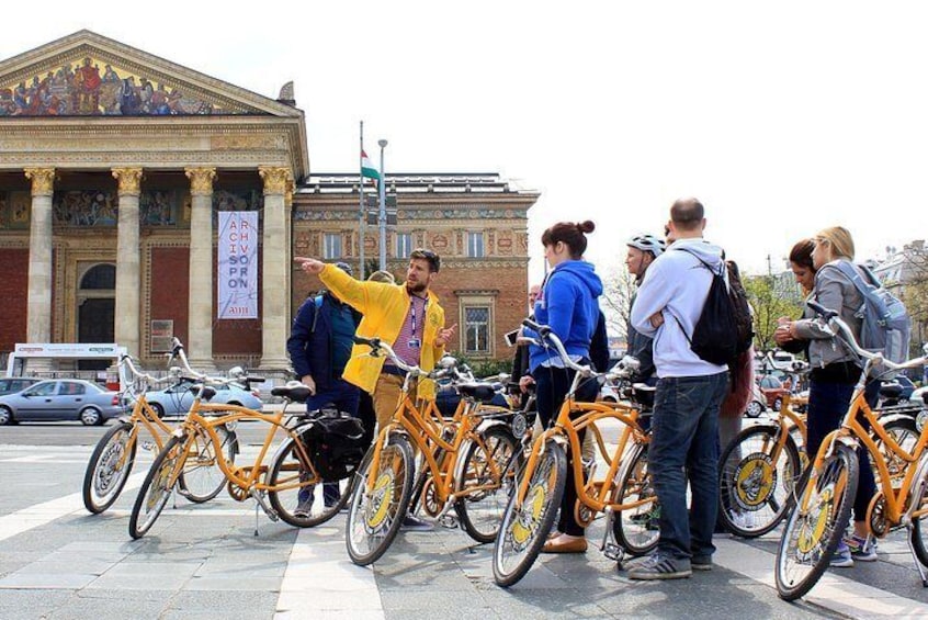 Heroes's Square on bike