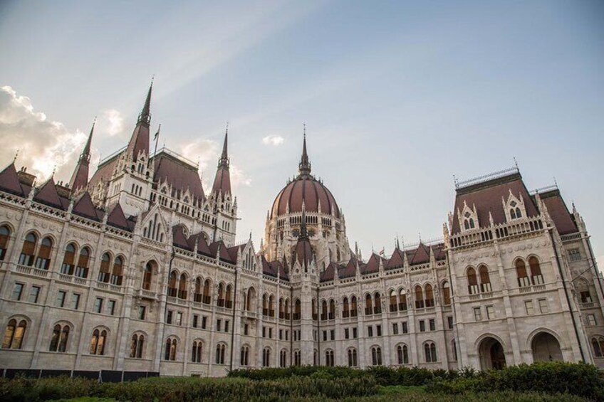 Budapest's massive Parliament building dominates the Pest side. 