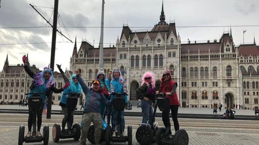 Hen-party on segway at the Parliament!