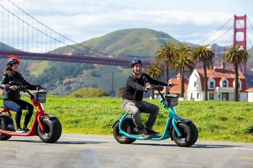 Wharf to Golden Gate Bridge - GoRide Electric Scooter Rentals